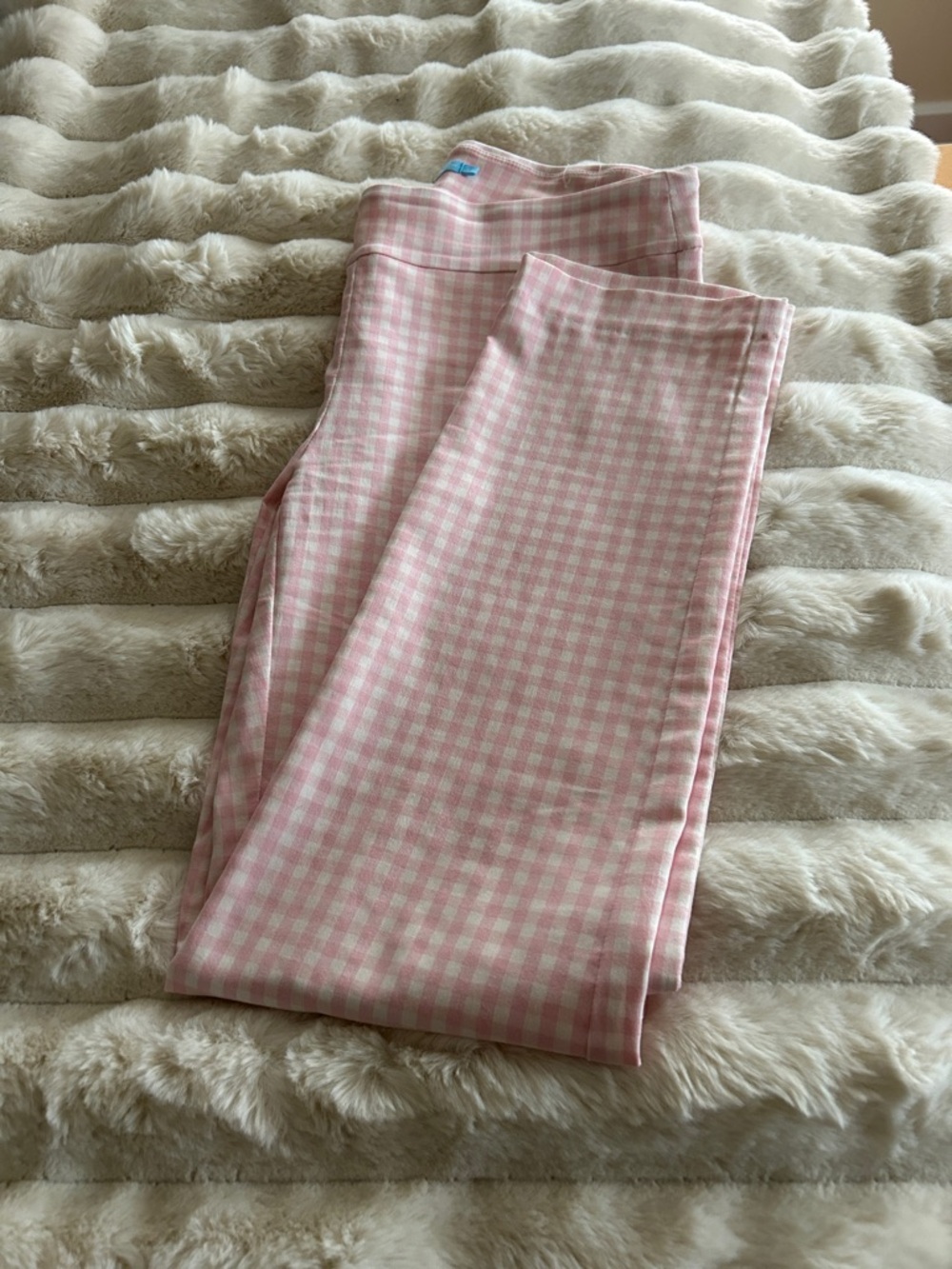 J. McLaughlin Pink Gingham Slacks